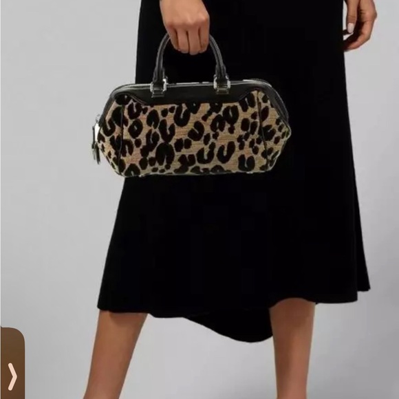 LV Limited Edition Chenille Leopard Baby/Mini Hand Boston Bag - Picture 14 of 15